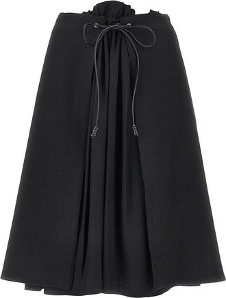 Moncler Wool gabardine midi skirt Woman 42