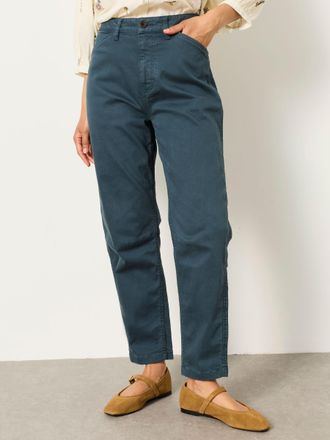Fat Face FatFace Bella Teal Blue Chino Tapered Trousers