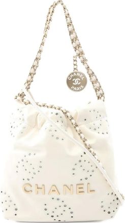 Chanel Borsa a spalla Chanel 22 mini in pelle 2021 - Bianco