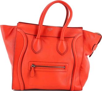 Celine Luggage Bag Grainy Leather Mini tote bag - Rood