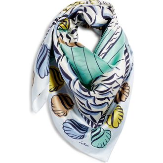 Echo Sail Away Silk Square Scarf in Chambray at Nordstrom