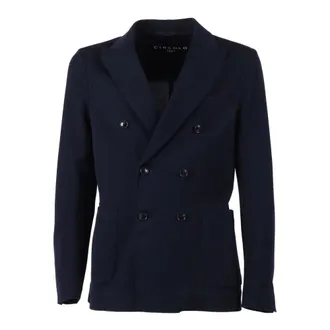 Circolo 1901 Blazers, male, Blue, Size: 2XL Giacca Doppio Petto