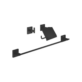 GROHE Set DAccessoires 3 En 1 - Grohe - 411242430 - Noir Mat - M&eacute;tal - Douche