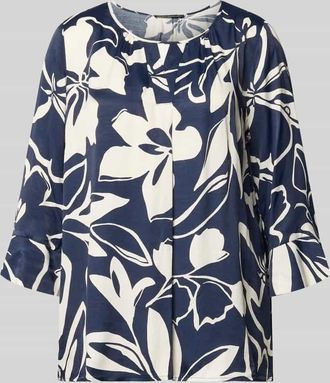 Betty Barclay Bluse aus Viskose mit Rundhalsausschnitt in Marine, Gr&ouml;&szlig;e 38