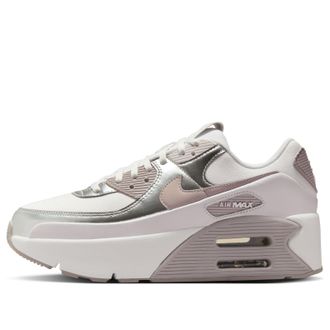 Nike (WMNS) Nike Air Max 90 LV8 Summit White Bust Gray Metallic Platinum IB0170-101