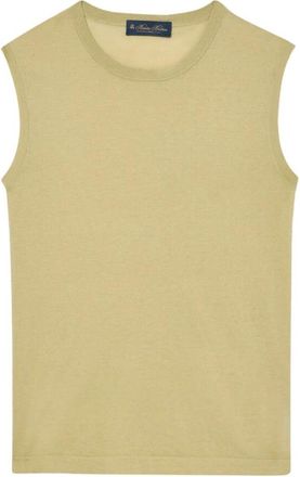 Brooks Brothers Zijden Blend Top - Dames - Tops zonder mouwen - Groen - M - Katoen - Tops