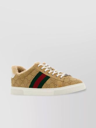 Gucci suede leather low-top sneakers