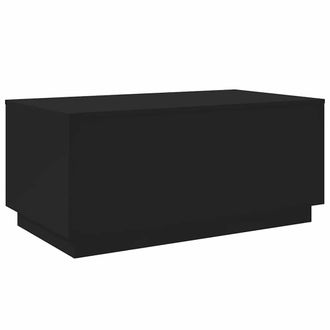 vidaXL Mesa De Centro Con Luces Led Negro 90x50x40 Cm Vidaxl