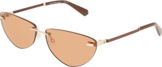 Calvin Klein Jeans CKJ25208S 721 Womens Sunglasses Gold Size 63