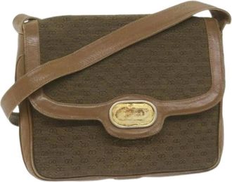 Gucci Pre-owned Cross Body Bags, female, Brown, Size: ONE SIZE Pre-owned Canvas Cross Body Bag