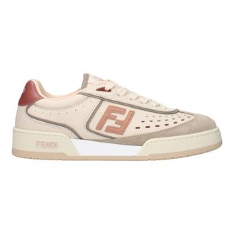 Fendi Beige Leather Low Tops Trainers