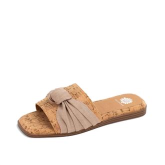 Yellow Box Womens Kimia Slide Sandal In Cork