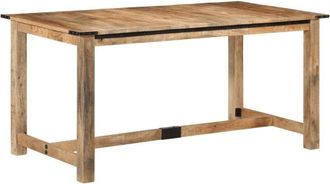 vidaXL Dining Table 160x80x75 cm Solid Wood Mango vidaXL