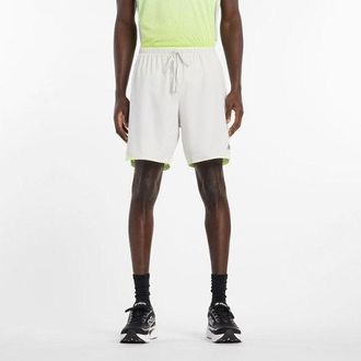 New Balance Hombre RC Essential Short 7 en Gris, Polywoven, Talla XL