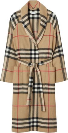 Burberry Neutral Vintage Check Bathrobe - Unisex - Cashmere