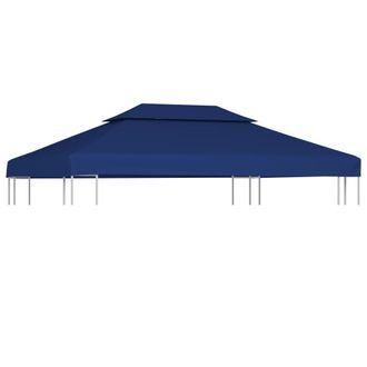 vidaXL Toldo De Cenador 2 Niveles 310 G/m&sup2; 4x3 M Azul Vidaxl Azul