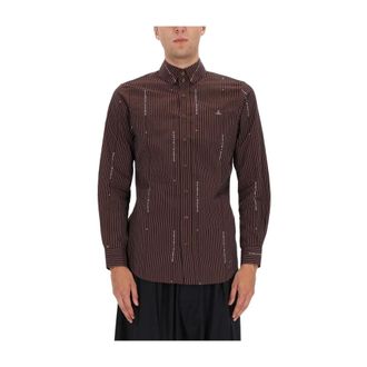 Vivienne Westwood Casual Shirts, male, Red, Size: S Two Button Krall Shirt