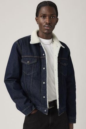 Levi's Trucker Jacket Type III Sherpa - Hombre - 2XL - Azul / Give It A Rinse Sherpa
