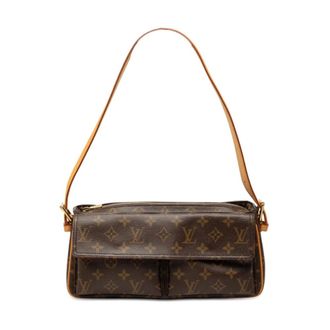 Louis Vuitton Pre-owned Shoulder Bags, female, Brown, Size: ONE SIZE Pre-owned Printed Leather Shoulder Bag