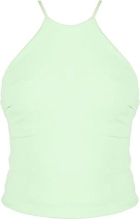 Patrizia Pepe Fitted Cropped Top - Dames - Tops - Groen - Maat: XS