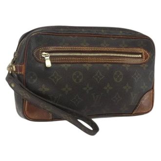 Louis Vuitton Clutch Pre-owned in Tela - - Pre-owned - Donna - Marrone - ONE SIZE