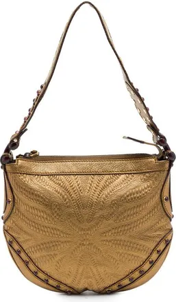 Gucci Pre-owned Gucci Metallic Embossed Calfskin Pelham Studded Hobo Ladies 2FXDXW1AU7DP3CRJ