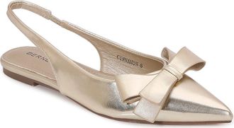 Berness Bow Slingback Flat in Gold at Nordstrom Rack, Size 6.5