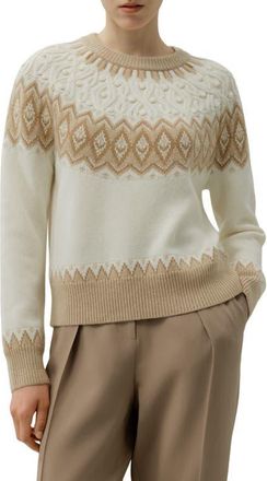 LilySilk Wool-Cashmere Fair Isle Sweater at Nordstrom, Size X-Small