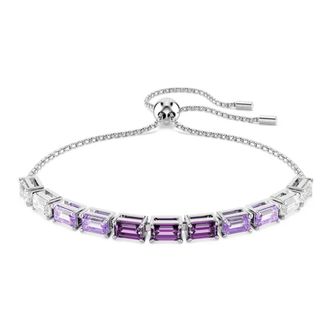 Swarovski Unisex Matrix Tennisarmband Violet 5707199 - unisex - Armbanden - Grijs - ONE Size - Accessoires