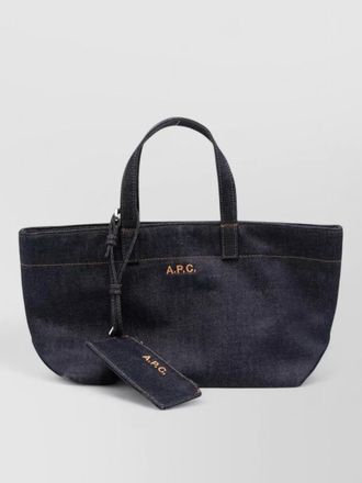 A.P.C. small denim shoulder bag dual handles