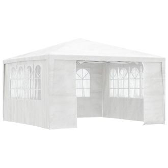 vidaXL Professional Party Tent with Side Walls 13.1x13.1 White 90 g/m&sup2;, 48525