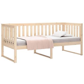 Berkfield Home Beautiful Day Bed 90x190 cm Solid Wood Pine in Light Tan