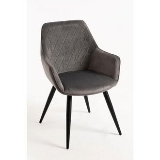 Regalos Miguel Packs Sillas Comedor - Pack 2 Sillas Kres Terciopelo - Gris Oscuro