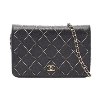 Chanel Pre-owned Matelasse Leren Schoudertas - Dames - Pre-owned - Zwart - Maat: ONE Size Leer