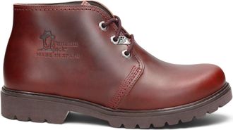 Panama Jack Waterdichte Veterboots van Bordeauxrood Leer voor Heren - Bota C77