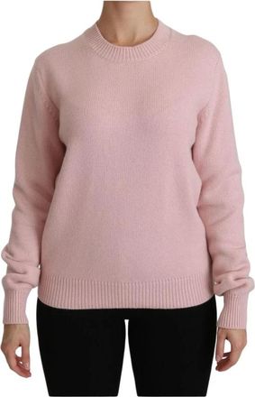 Dolce & Gabbana Cashmere Pullover Trui - Dames - Cashmere truien - Roze - S - Kasjmier - Truien & Vesten
