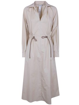 Max Mara Pedaggi Cotton Popeline Midi Dress