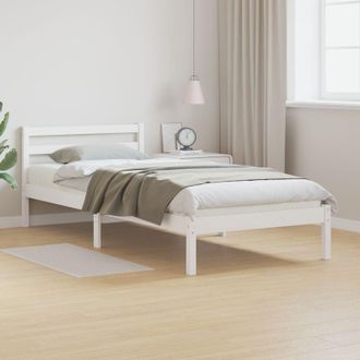 vidaXL Struttura per Letto Bianco 210 x 90 cm Legno di pino massello - Vidaxl