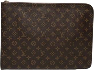Louis Vuitton Pre-owned Clutches, female, Brown, Size: ONE SIZE Pre-owned Monogram Canvas Clutch