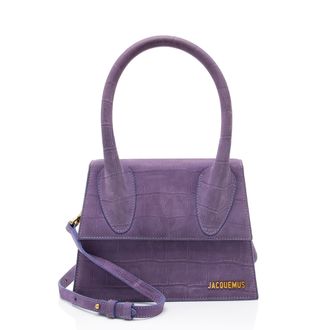 Jacquemus Croc Embossed Nubuck Le Chiquito Moyen Large Bag
