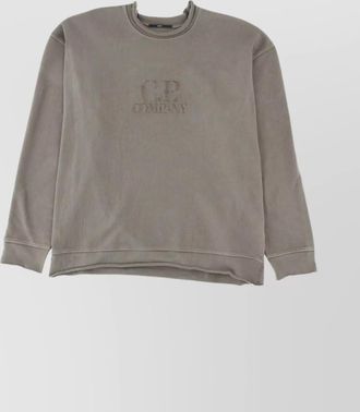 C.P. Company ribbed hem long sleeve crew neck sweater