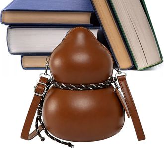 Generic PU Leather Shoulder Bag, Calabash Sling Handbag, Vintage Shoulder Purse, Elegant and Functional Bag for Work, School, Gym, Travel, Office, Commuting, 