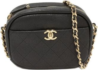 Chanel Tweedehands leren schoudertassen - Dames - Vintage Schoudertas - Zwart - ONE Size - Leer - Vintage
