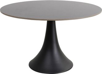 Kare Design Mesa redonda 120cm negro tablero de cer&aacute;mica