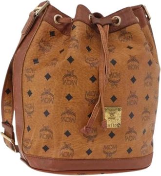 MCM Pre-owned Shoulder Bag - Dames - Vintage Tas - Bruin - ONE Size - Leer - Vintage