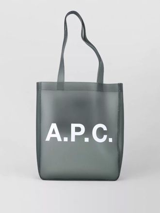 A.P.C. lou transparent tote bag long handles