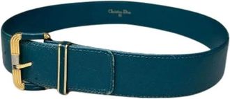 Dior Pre-owned Sculptural Belt - Dames - Vintage Accessoires - Blauw - ONE Size - Leer - Vintage