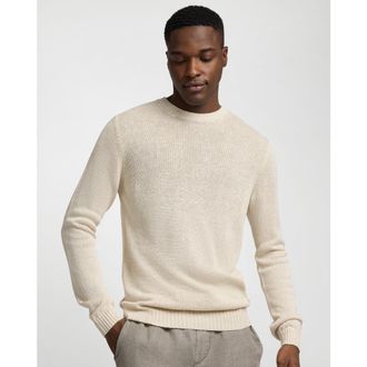 Onia Silk Linen Long Sleeve Crewneck Sweater in Taupe at Nordstrom, Size Xx-Large