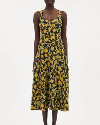Ulla Johnson Vivi Sweetheart Neckline Midi Dress In Tourmaline