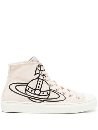 Vivienne Westwood Sneakers alte Orb con stampa - Bianco